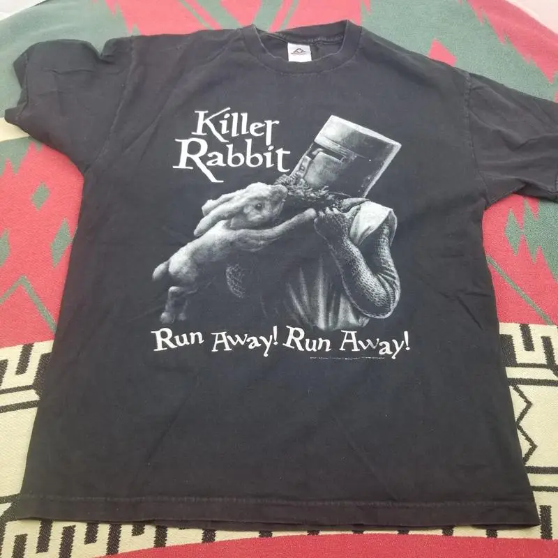 Фото Винтаж Distressed Monty Python Ä образованияiller Rabbit Äù Футболка L №1