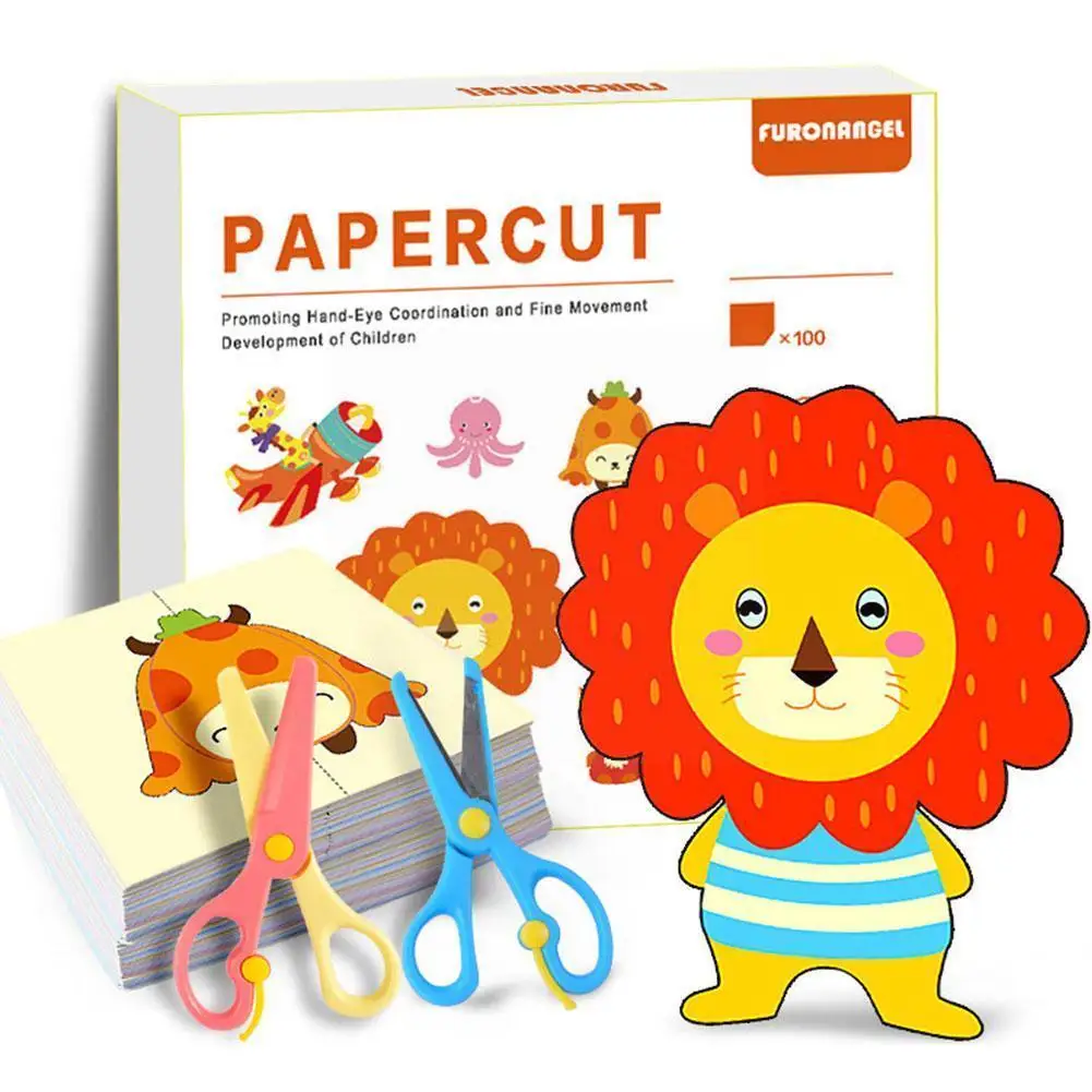 

Детская книга для вырезания бумаги, материалы для самостоятельного изготовления, детская головоломка, трехмерный оригами для искусственны...