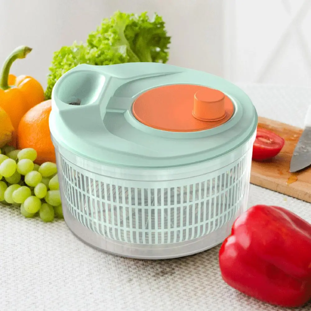 Дегидратор для овощей вращающийся блешень салата с сливной корзиной дренажные