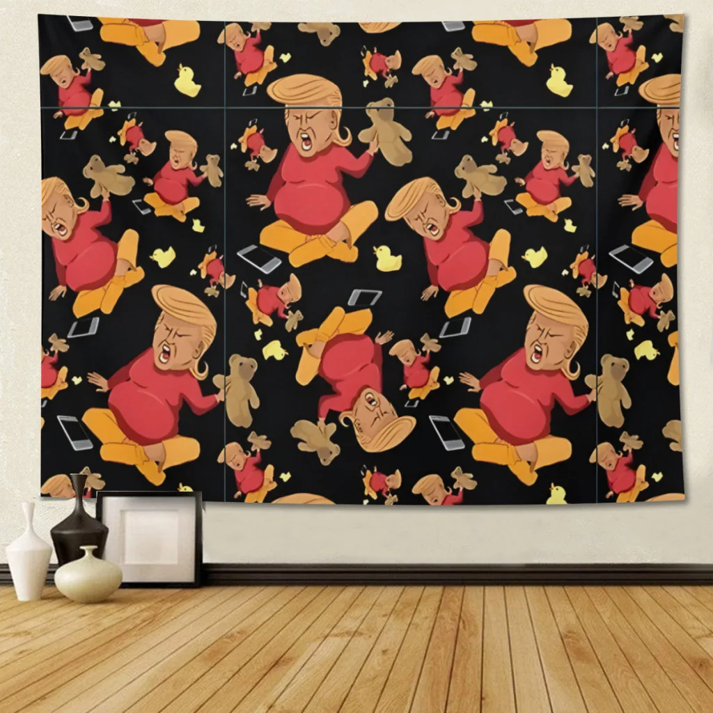 Дональд Трамп детский узор с плюшевым мишкой настенный гобелен украшение для