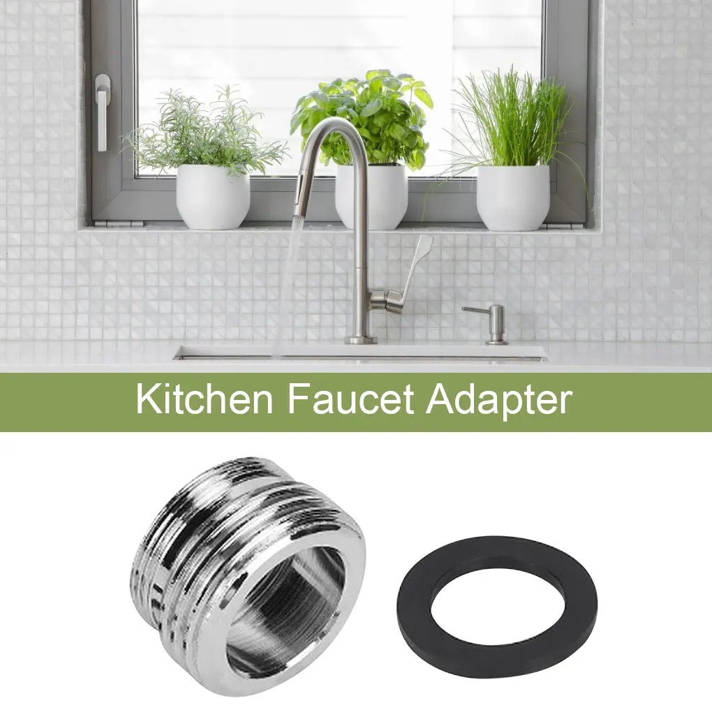 

Garden Hose Faucet Adapter Kitchen Bathroom Washer Water Tap Threaded Brass Adapter with Gasket