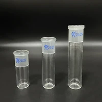 1pcs test tube with ground mouth 2429o d 27mmlength below joint 50mm75mm100mmgrinded joint flat bottom glass test tube