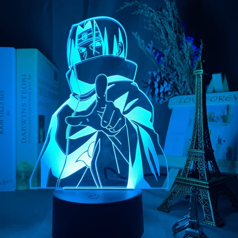 Светодиодный ночсветильник с 3D рисунком Наруто удзумаки Саске Какаси