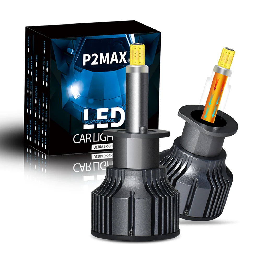 

6-сторонние 360-градусные Светодиодные Лампы Для Фар 6000K Super White Copper Pillar Для H1 H7 H8 H11 9005 HB3 9006 HB4 9012 ...