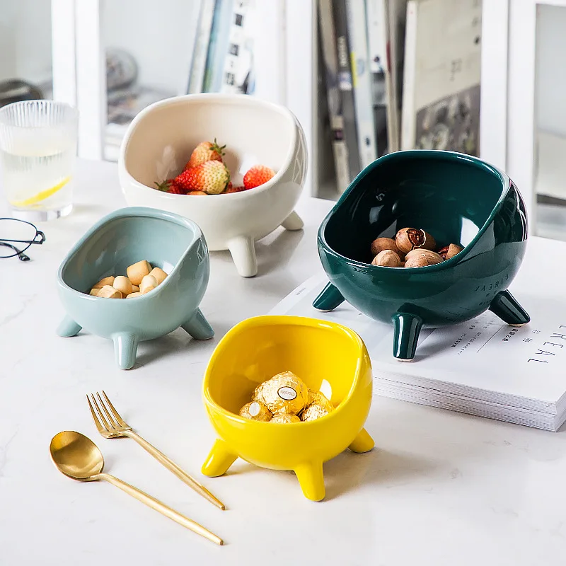 

Керамическая Дверь для хранения входных ключей чаша с орнаментом декор для гостиной декоративный контейнер-поднос с дистанционным управле...