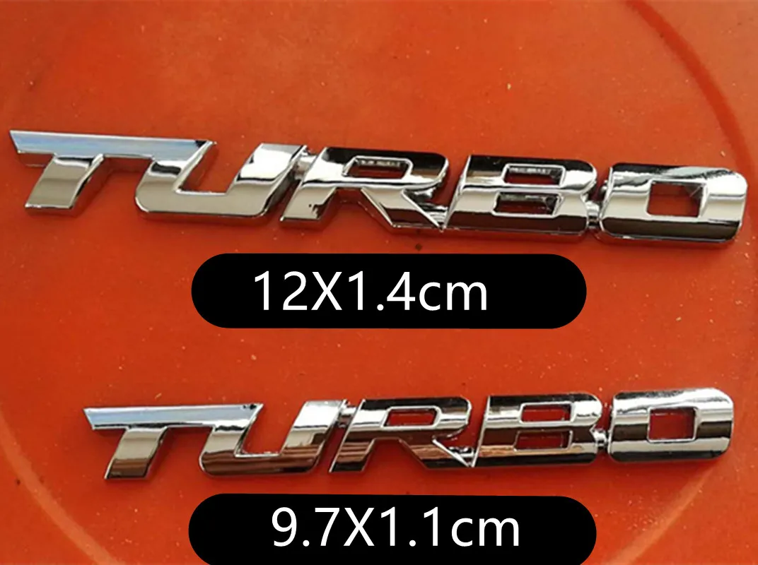 

New Car Styling Car Turbo Boost Loading Boosting 3D Metal Chrome Zinc Alloy 3D Emblem Badge Sticker Decal Auto Accessory