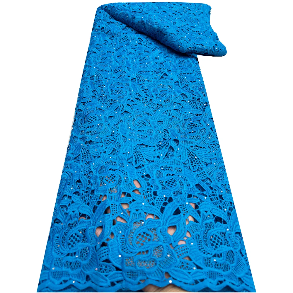 Нигерийский гипюр шнур кружевная ткань 2024 Высококачественная вышивка для