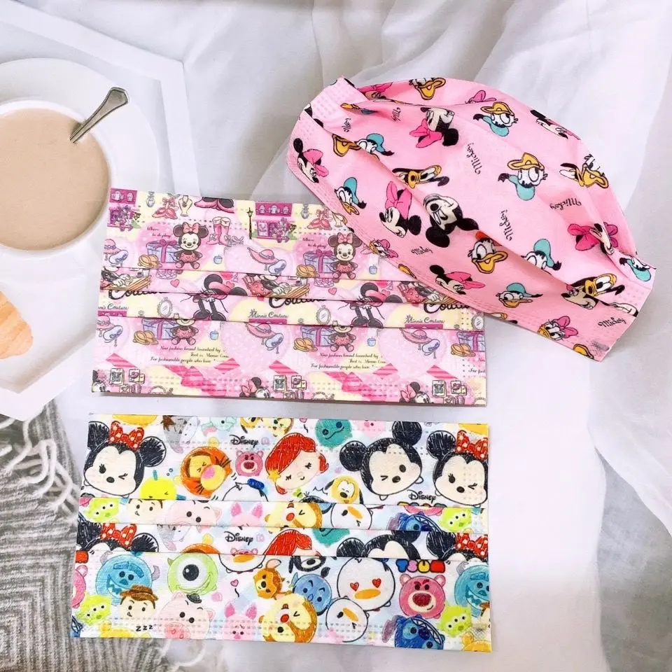 Паровая одноразовая Милая мультяшная защитная маска Disney с Микки и Минни для