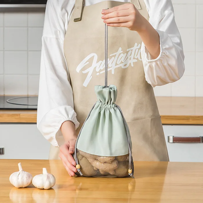 

Polyester Net Storage Bag Reusable Handbag Wall Mounted Shopping Bag Home Storage Organizer Kitchen Tool For Fruit Vegetable