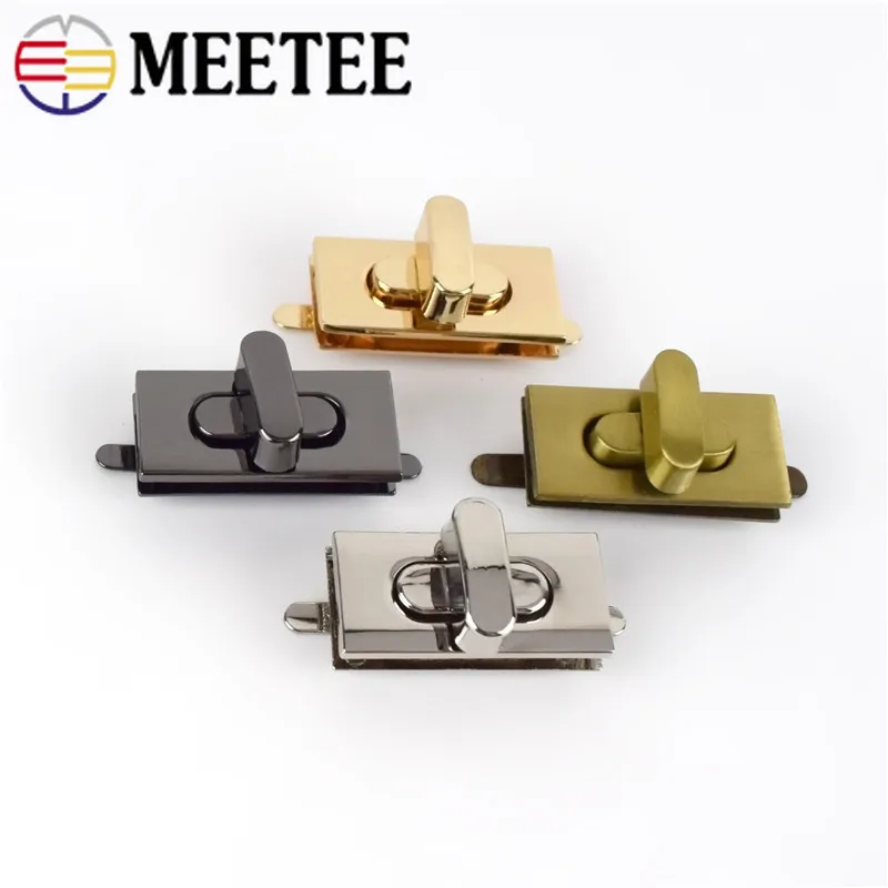 Meetee 2/5 шт 35х17мм металлический замок застежка прямоугольные поворотные замки
