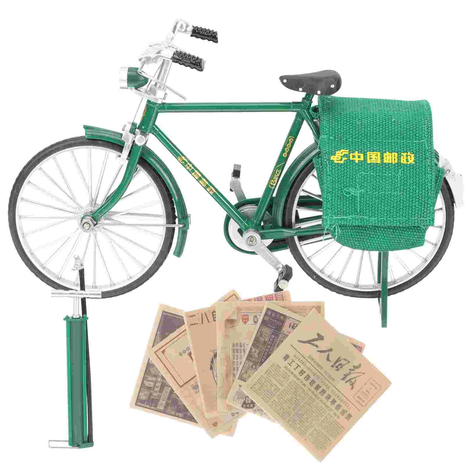 

Bicycle Model Vintage Bathroom Decor Ornament Finger Bike Desktop Simulated Adornment