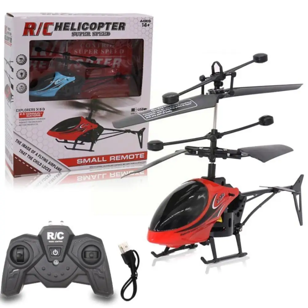 

Remote Control Helicopter Two Way Remote Control Flying Plane With Airplane Model Rc Child Gyroscope Fish Light Aircraft Rc D7s8