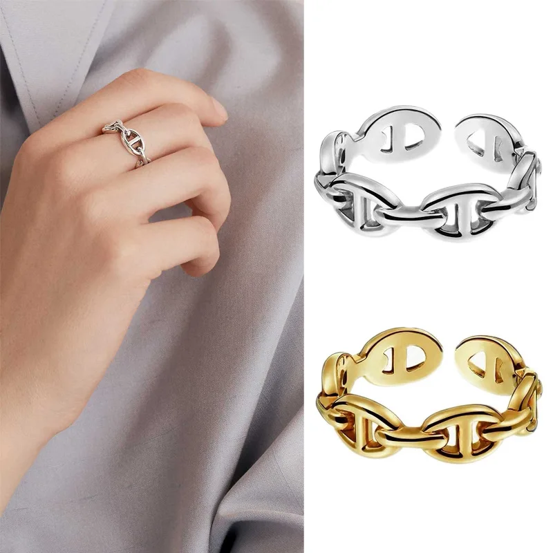 

Pig Nose Open Ring Female Cool Exaggerated Fashion Hip Hop Personality Jewelry Women