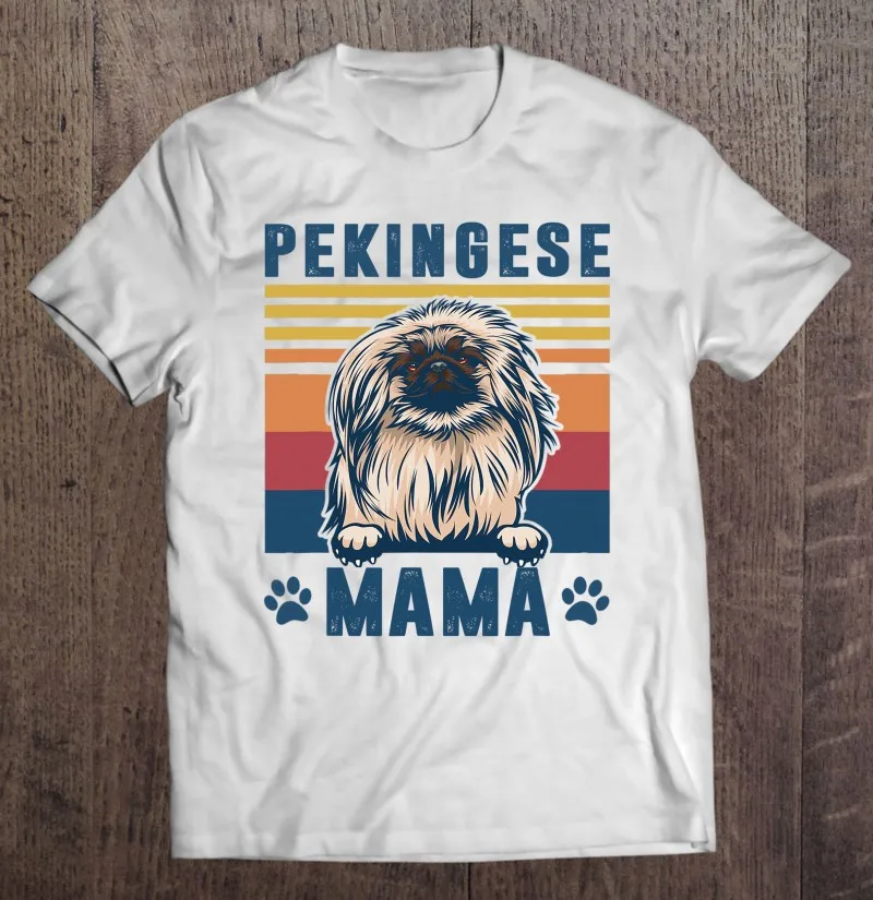 

Футболка Мужская/Женская хлопковая, ретро-подарок маме Пекинской мамы, собака, рубашка, аниме одежда