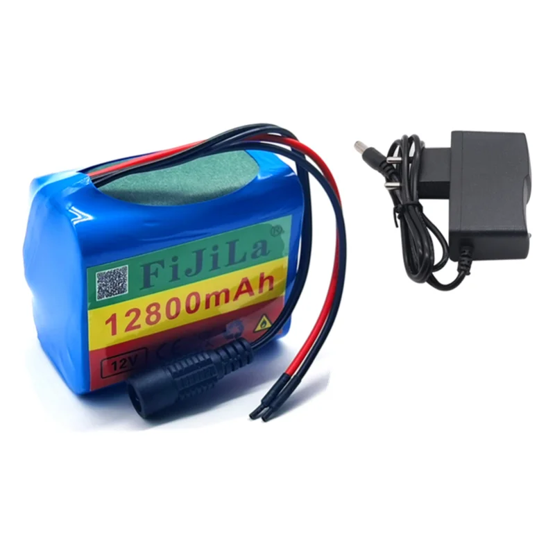 

Original 12V 12.8 Ah 12800mAh 18650 Rechargeable batteries 12V with BMS Lithium Battery pack Protection Board +12.6V Charger