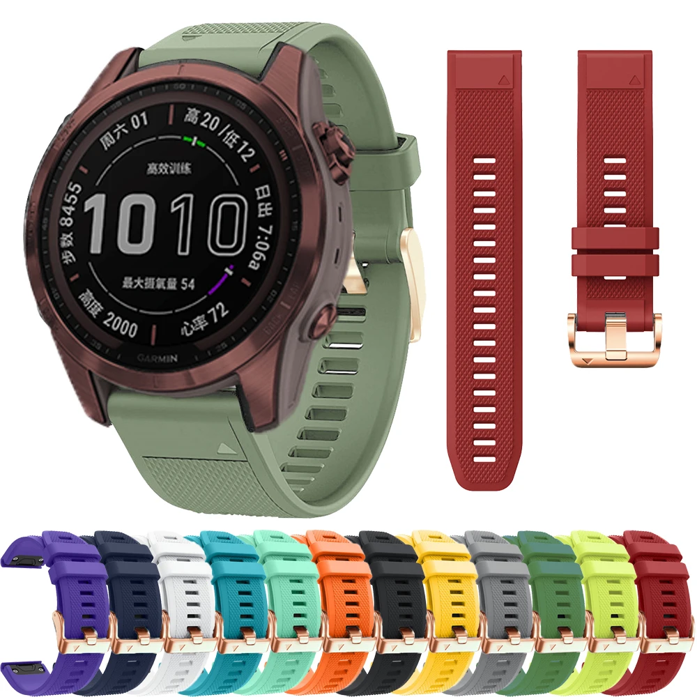 

Ремешок для наручных часов Quickfit 20 мм, силиконовый браслет для Garmin Fenix 7S Solar/6S Pro 5S Plus Mk2S Instinct 2S