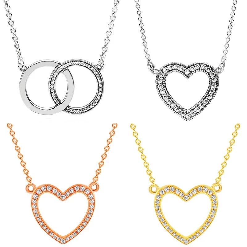 

Ожерелье из серебра 925 пробы с подвеской в виде сердца