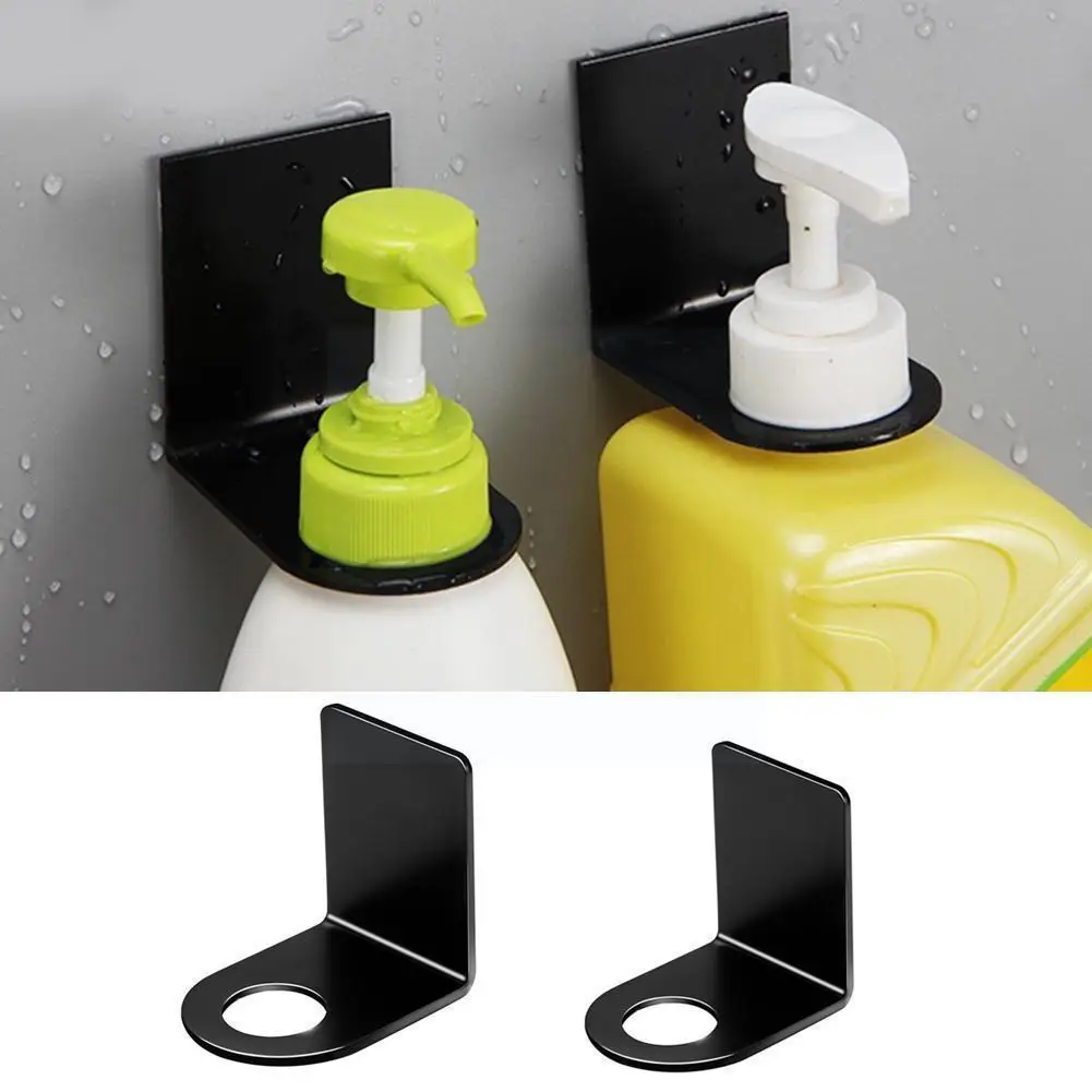 

1pc Bathroom Organizer Wall Mounted Shampoo Bottle Self Adhesive Liquid Shower Hanger Gel Shelves Soap Shelf Holder Rack H1g6