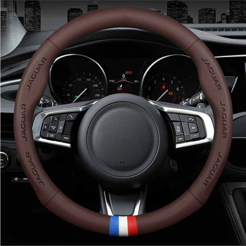 

Car Breathable Steering Wheel Cover Non-slip For Jaguar XE XF XK F-PACE F-TYPE I-PACE X-TYPE S-TYPE E-PACE C-TYPE Auto Accessori