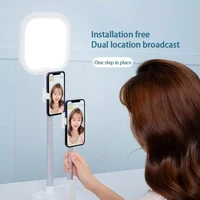 v8 portable phone holder stand with wireless dimmable 6000k led selfie fill light lamp for live video horizon vertical shoot