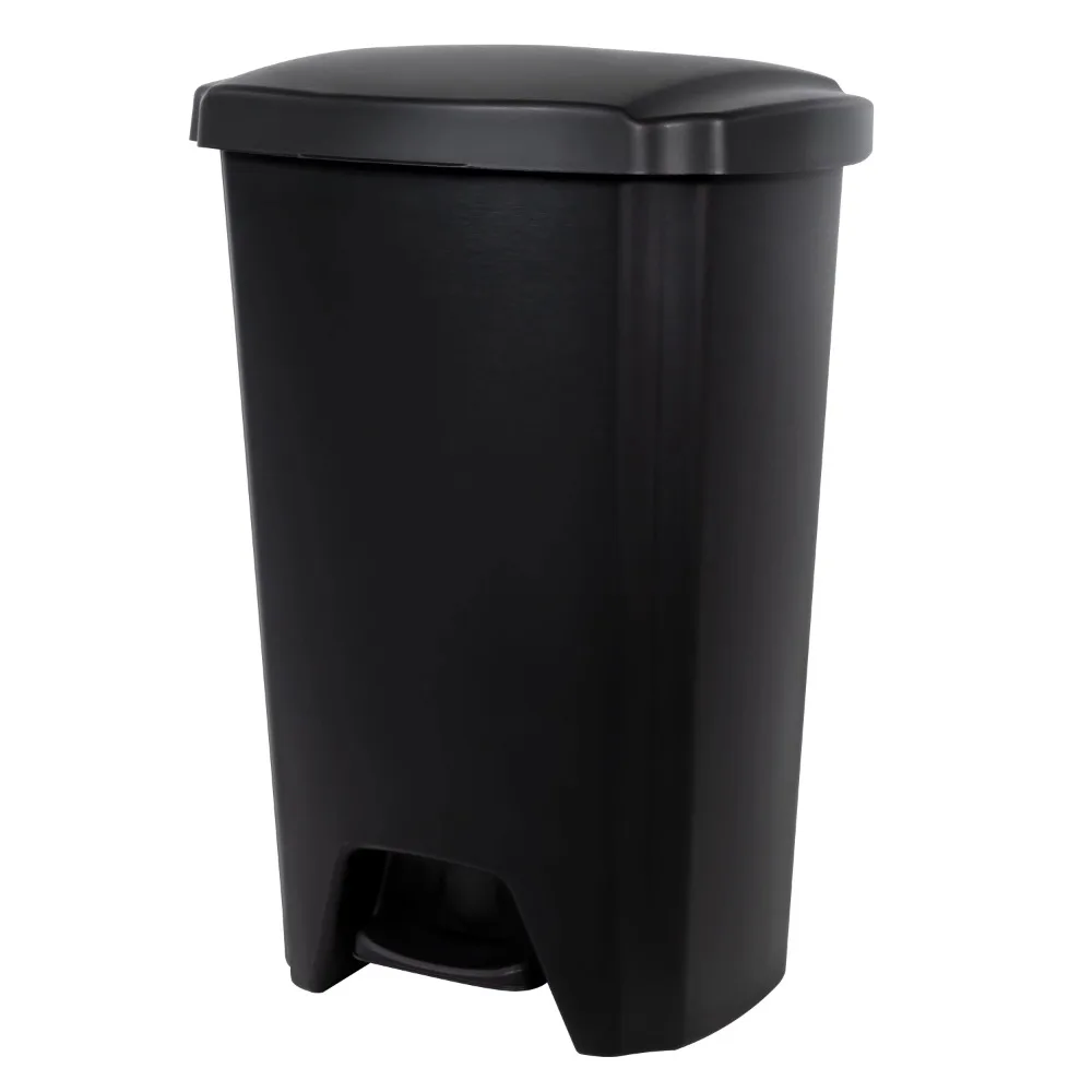

12.1 Gallon Trash Can, Plastic Step On Kitchen Trash Can