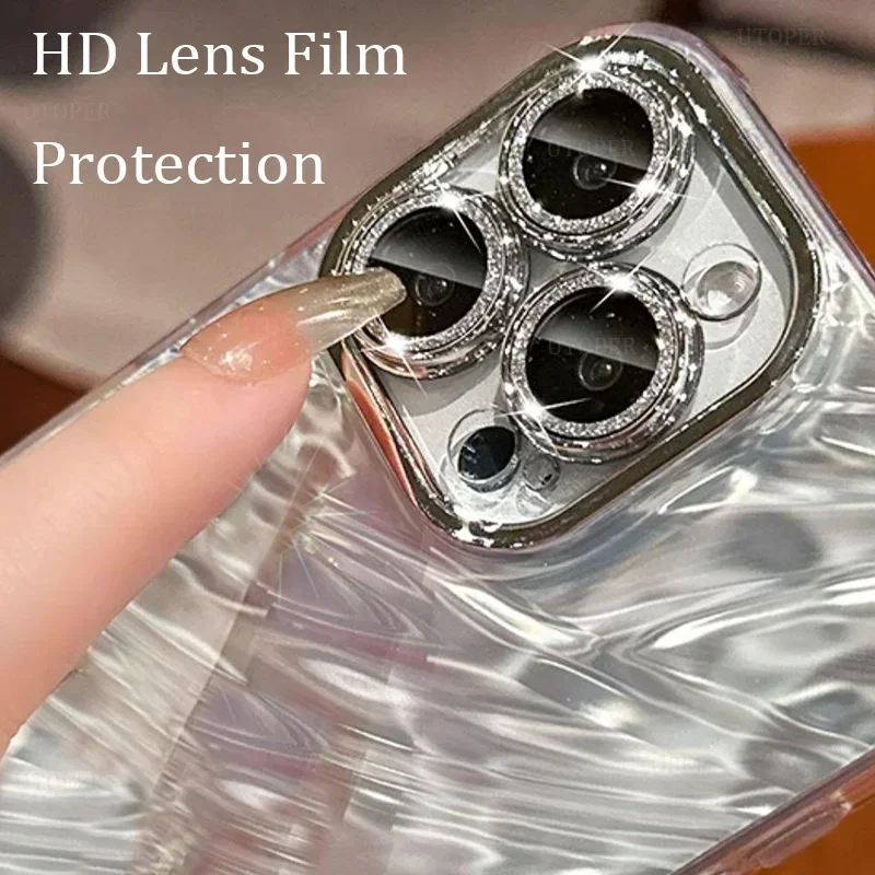 Роскошный блестящий защитный мягкий чехол для телефона с постепенным изменением