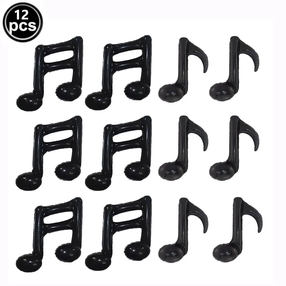 

12 черных музыкальных шаров из фольги