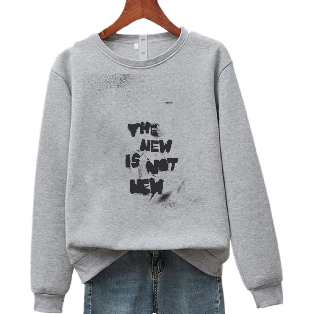 ADER Men's and women's pure cotton long-sleeved casual letter printing sweater simple sportswear