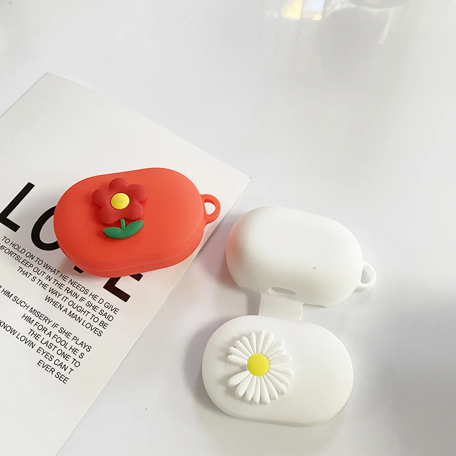 Модный чехол с цветами Daisy для AMOI F9-5.1 Красивый силиконовый чехол для наушников с карабином.