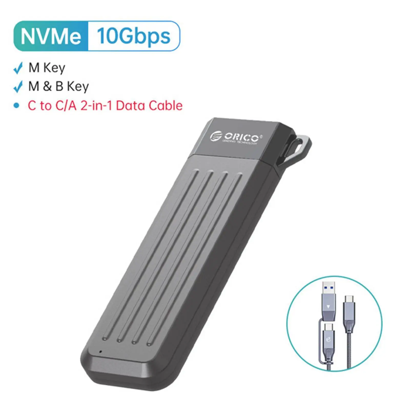 

M2 SSD Case NVMe USB Type C Gen2 10Gbps PCIe SSD Enclosure M.2 NVMe Enclosure M.2 SATA NGFF 6Gbps State Drive Case