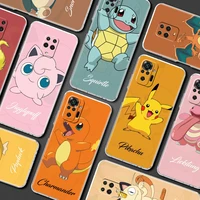 pikachu duck squirtle clear case for xiaomi redmi note 10 9 pro 9s 8 8t mobile phones funda 11 9c 9a k40 11t 10s soft tpu cover