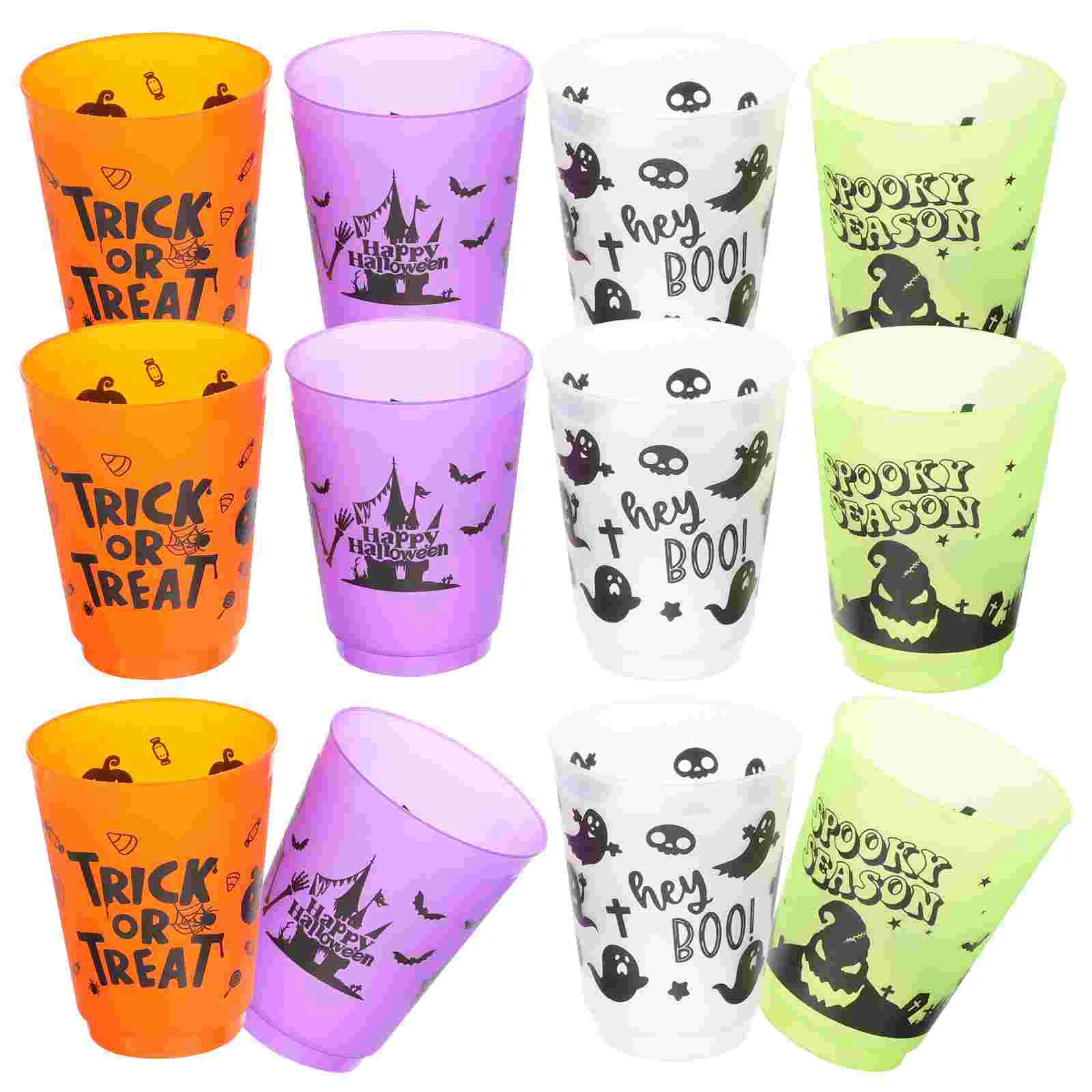 

20pcs Halloween Plastic Cups Creative Carnival Cups Drinking Reusable Cups Decoration
