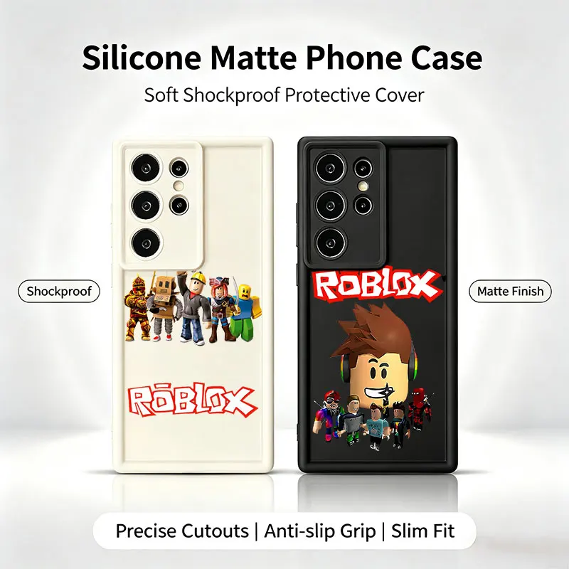 Фото Силиконовый чехол R-Robloxes для Samsung Galaxy S26 S25 S24 S23 S22 Ultra Plus S21 S20 FE, противоударный чехол №1