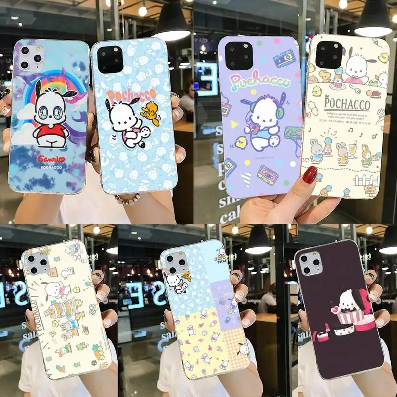 

Sanrio's fat Pochaccos Phone Case For iphone 14 Plus 13 12 Mini 11 Pro Max XS X XR Soft Transparent Cover