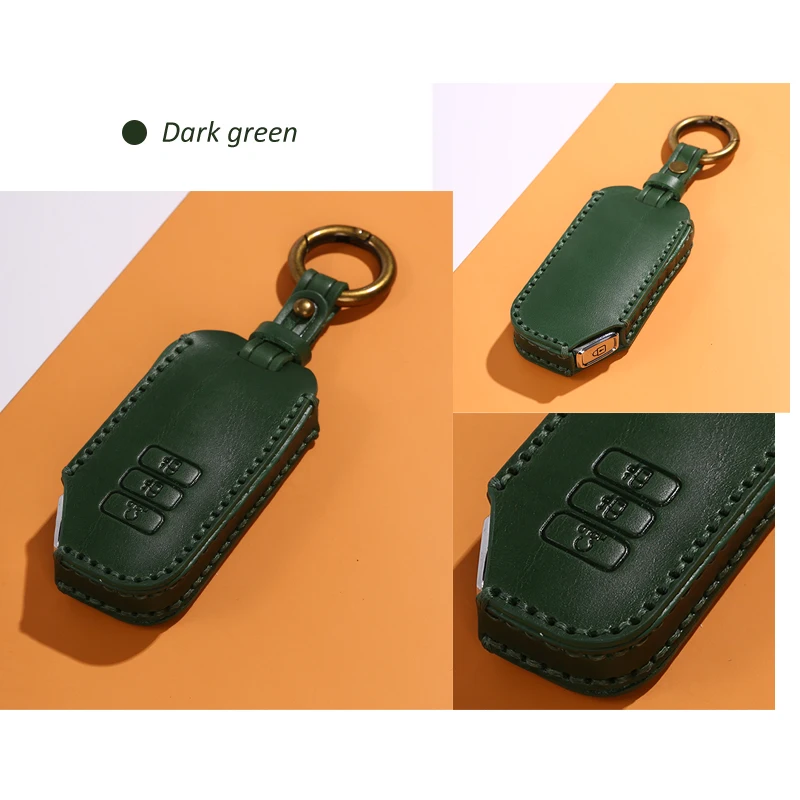 

Korean Fashion Leather Car Key Case Car Key Cover for KIA Seltos Sportage R Stinger Sorento Mq4 Cerato K5 Carnival Ev6 2021 2020