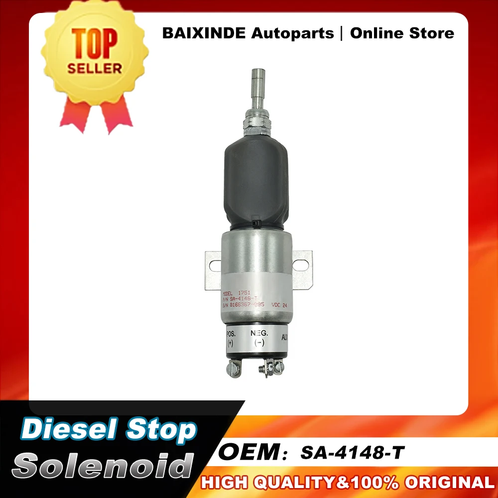 OEM SA-4148-T 1751-24E7U1B1A SA4148T соленоид дизельного стопа для Hyundai R160LC-7 высококачественные