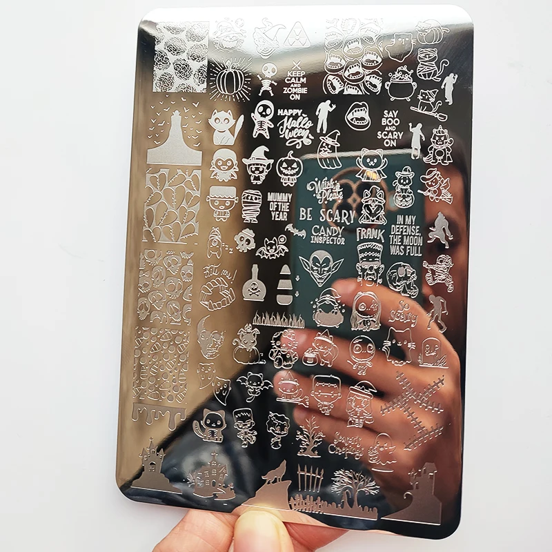 Рождественская пластина для стемпинга ногтей зимний дизайн искусство