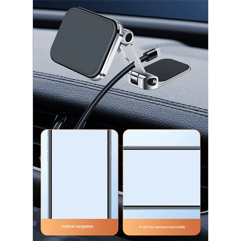 360 ° Вращающийся складной магнитный автомобильный держатель для телефона