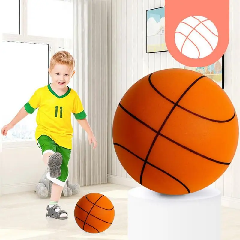 

Mute Bouncing Ball 24cm Indoor Silent Basketball No.7 Outdoor Foam Toys Baby Silent Bounce Basketball Children Sports Balls
