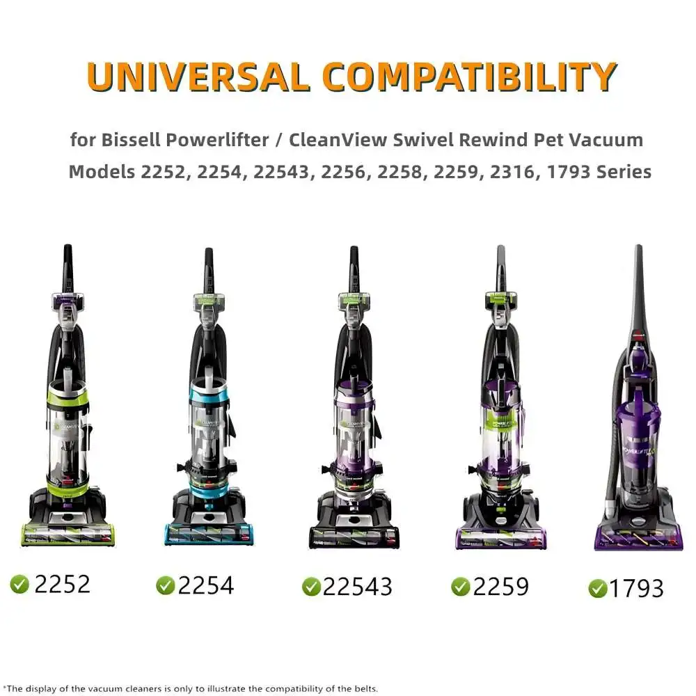 Сменные ремни для модели Bissell 2252 2253 2254 22543 2255 2256 2258 2259 2260 Powerlifter/CleanView поворотный