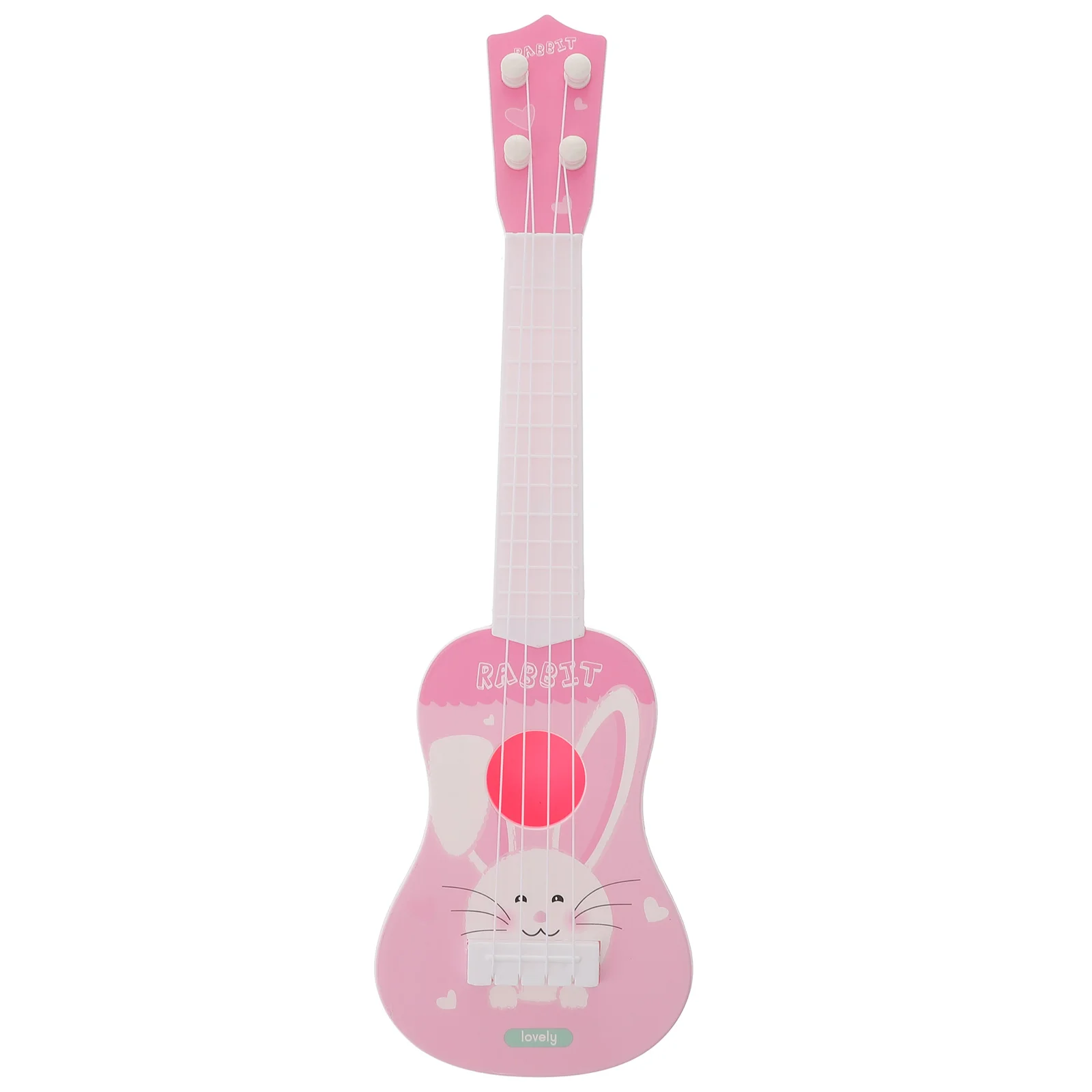 

Guitar Ukulele for Kids, Cartoon Rabbit Toddler Guitar Ukulele Early Educational Instruments 4 Strings Musical Instrument Gift