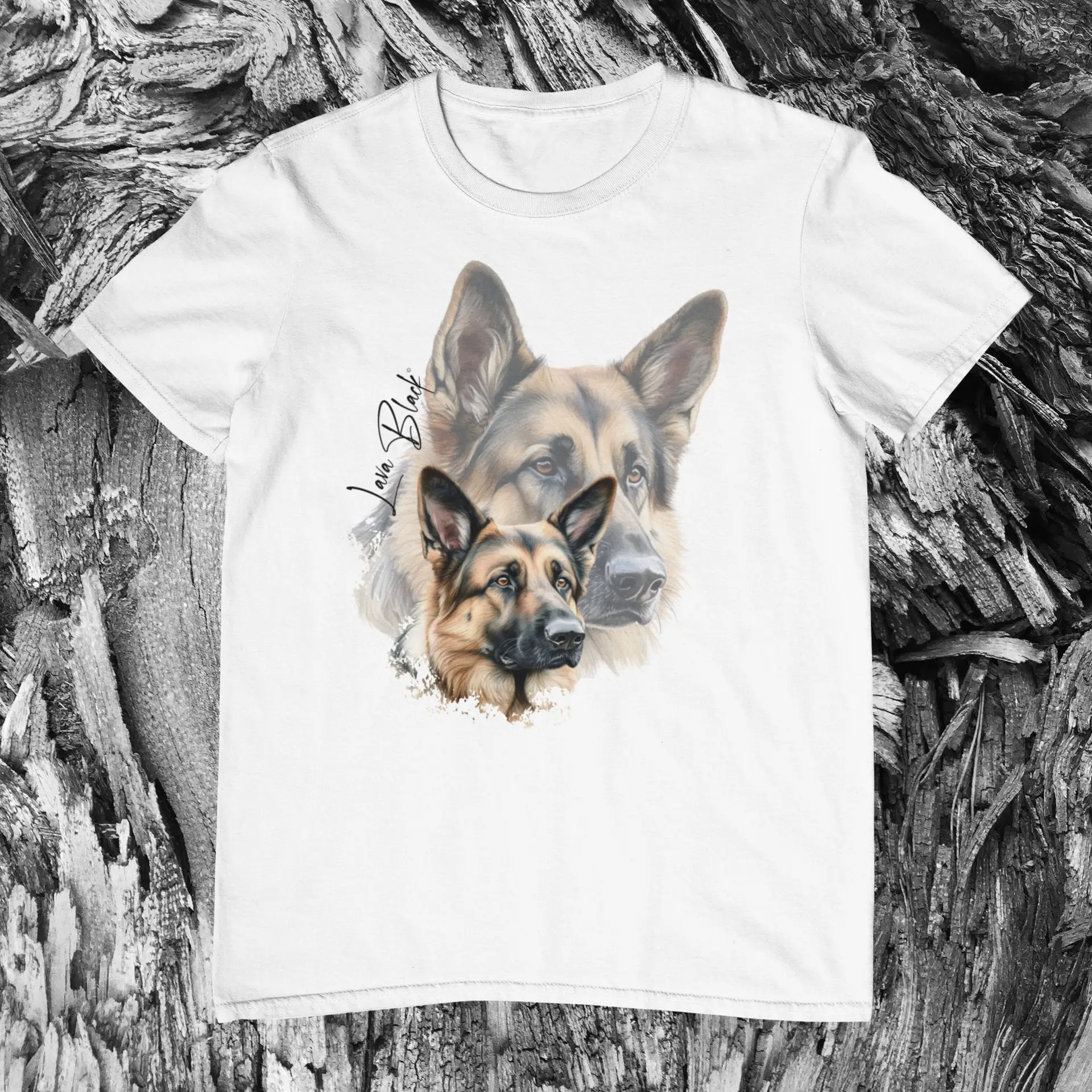 Футболка с немецкой овчаркой папа для вашего него
