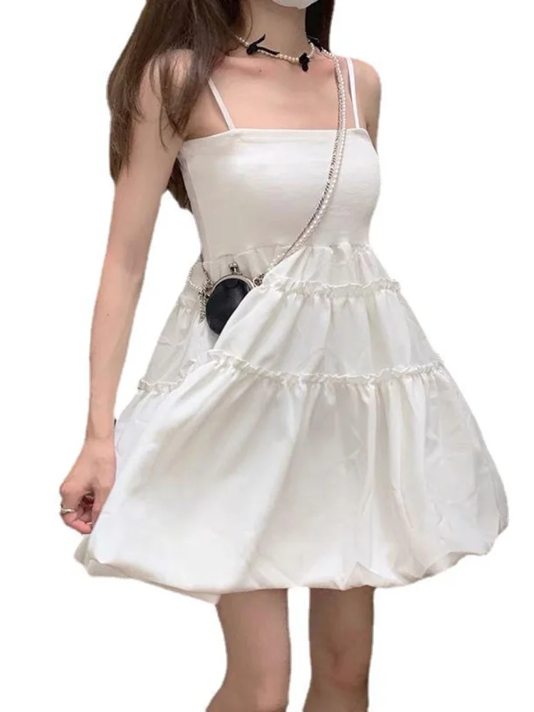 Женское платье Woherb в стиле Харадзюку сексуальное на бретельках женское