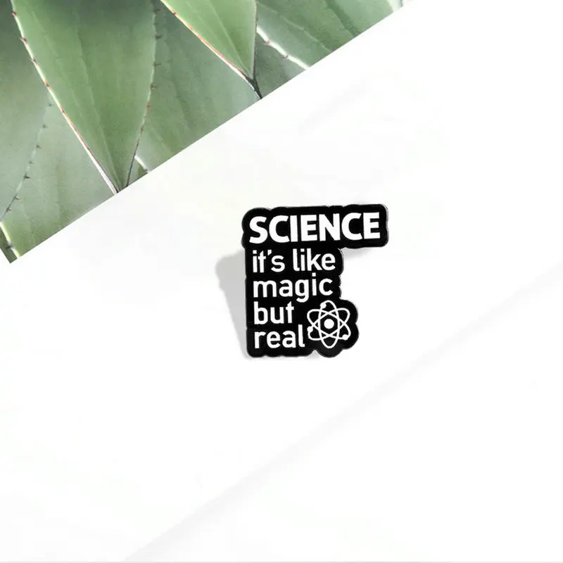 Наука — это магия но настоящая эмалированная булавка броши на заказ забавная