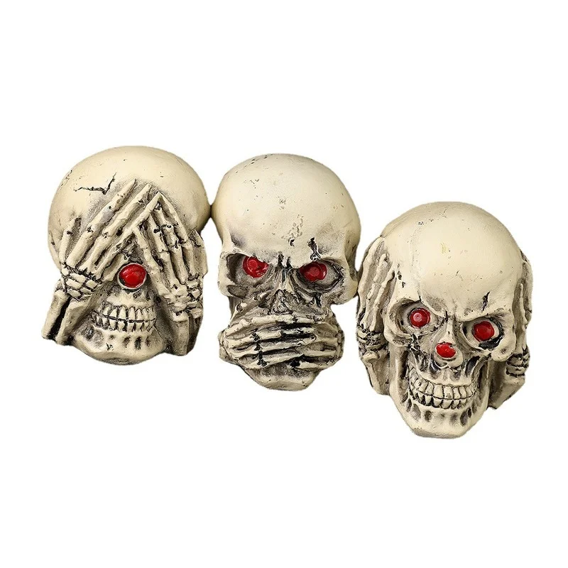 

New products Halloween skull head decoration outdoor resin home decoration decoration car interior decoration decoration