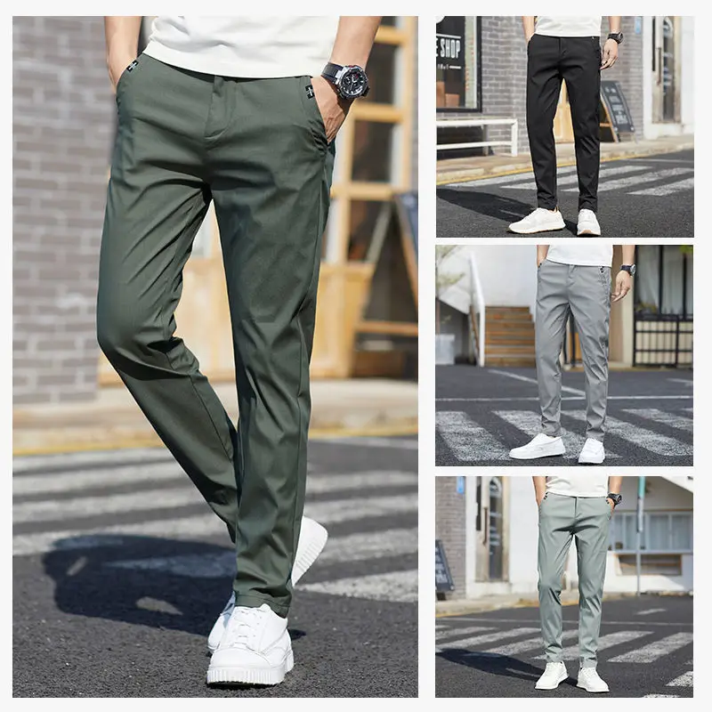 Уличная одежда мужские Модные Повседневные Костюмные брюки весна-осень