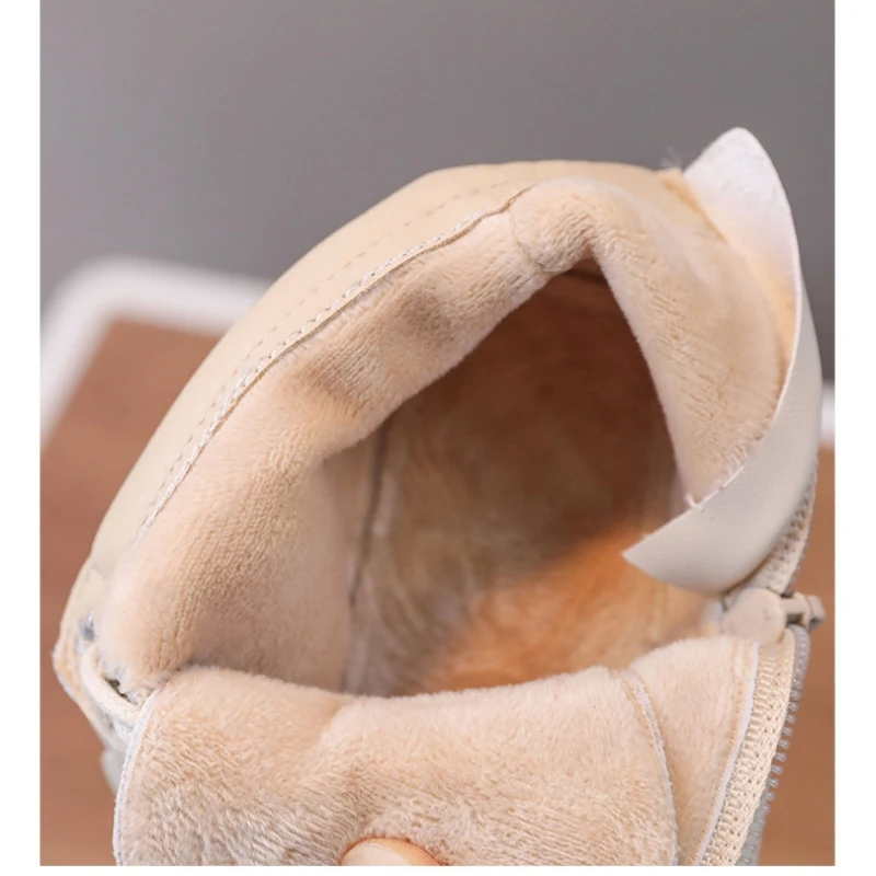 Зимние сапоги для маленьких девочек детская обувь из мягкого микрофибры с