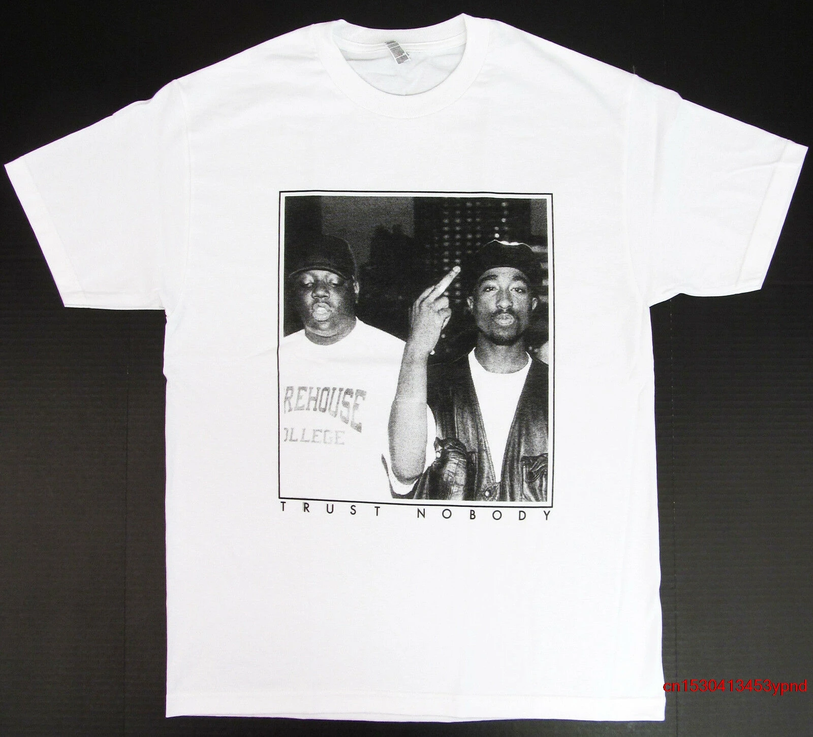 

Футболка TUPAC BIGGIE NOBODY TRUST, известная b. I.g 2PAC, тройник для взрослых, белая новая футболка в стиле хип-хоп, Мужская футболка