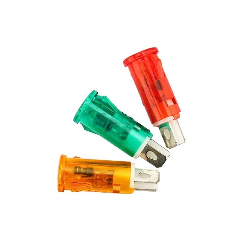 MDX-11A Неоновый индикатор для монтажа на панели 12 В 24 110 220 380 Красный Зеленый Желтый