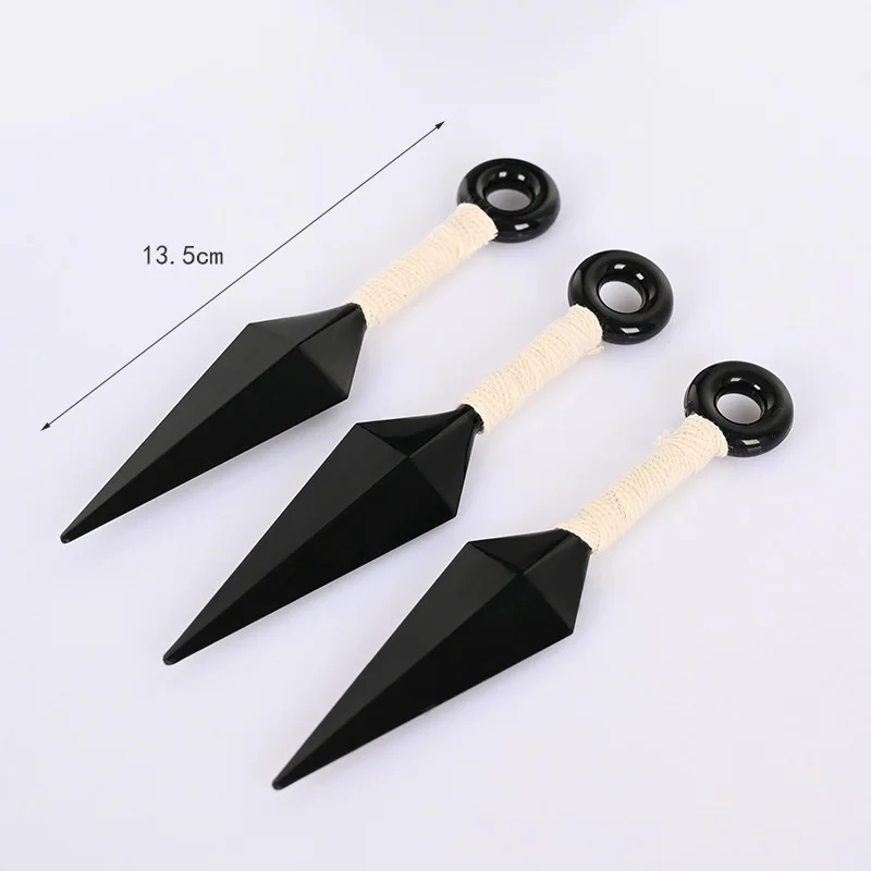 3pcs/set Hokage Ninja Kakashi Akatsuki Kunai Shuriken Anime Cosplay Narutos Accessories Props Weapons Halloween Gifts Wholesale - купить по